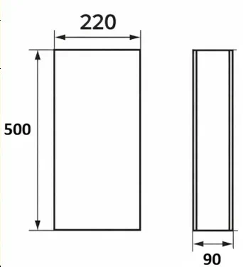 Franke Воздуховод ВП 90х220 L05м пластик (112.0757.826)